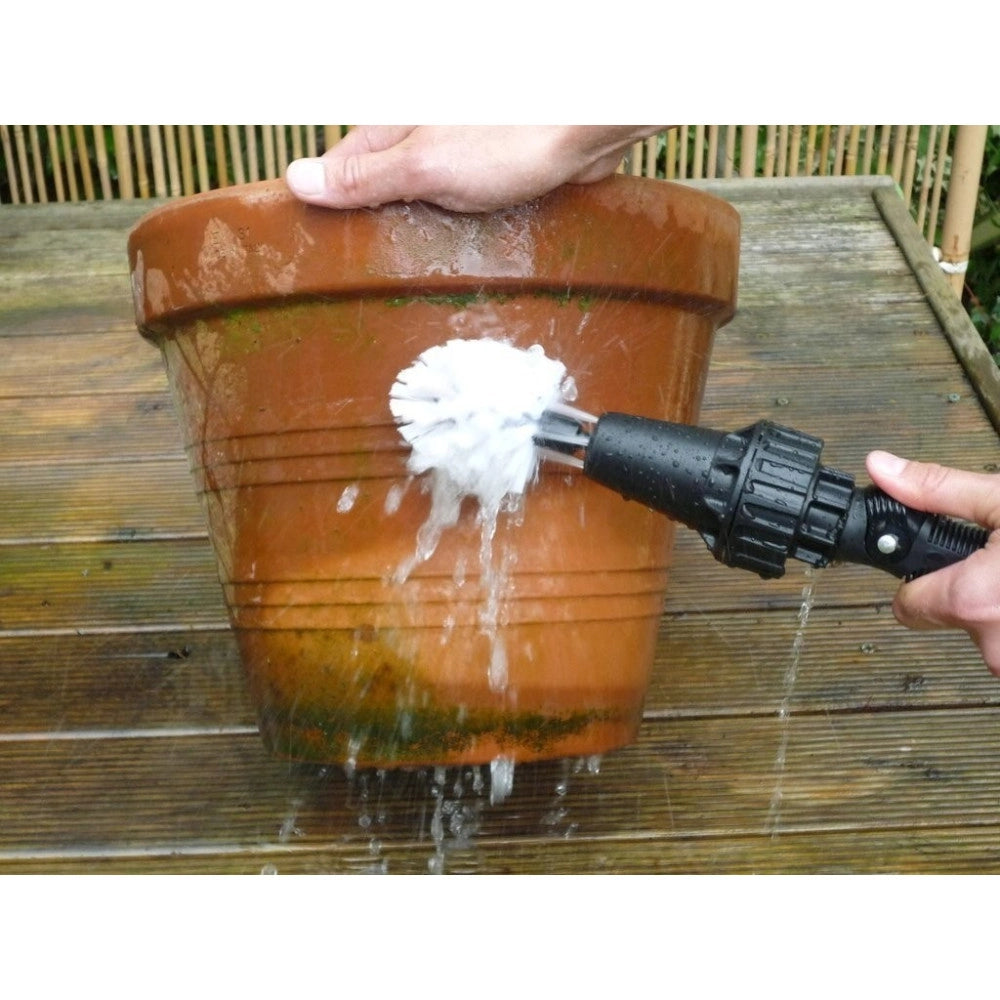 Trade Shop - Spazzola Rotante Acqua Pulisci Moto Auto Bicicletta Lavaggio Cerchioni Brushhero -