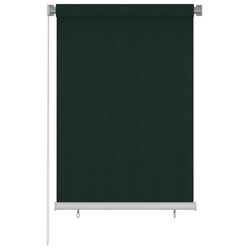 Tenda a Rullo per Esterni 100x140 cm Verde Scuro HDPE