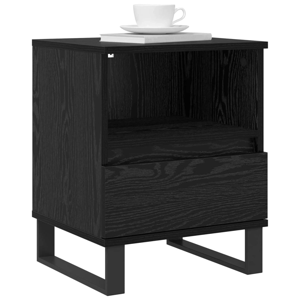 Armadietto per letto con cassetto Rovere Nero 40 x 35 x 50 cm CFW6308597