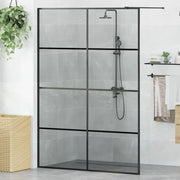 Parete Doccia Walk-in Nero 140 x 195 cm vetro temperato