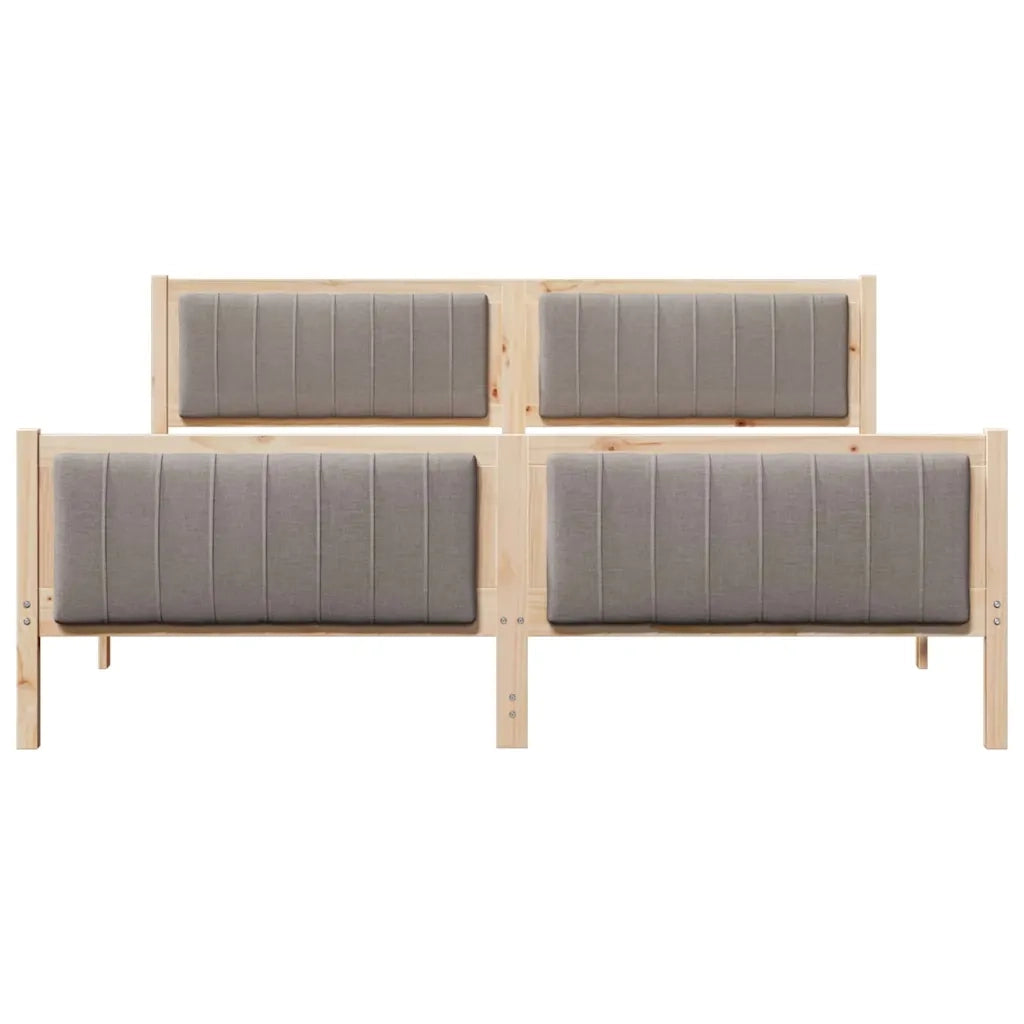 Struttura del Letto con testiera Marrone e taupe 180 x 200 cm