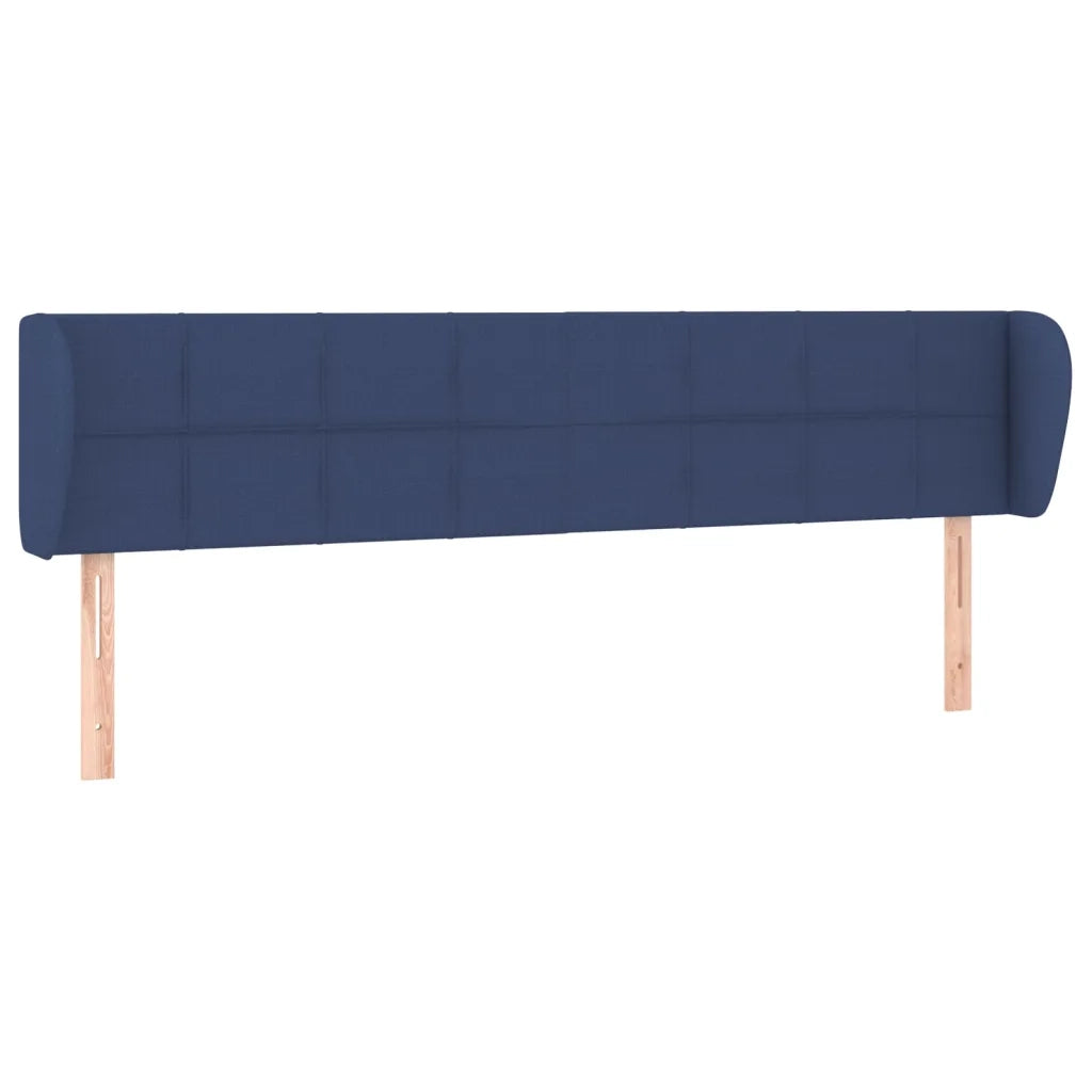 Testiera | Testata ad Orecchio Blu 183x23x78/88 cm in Tessuto