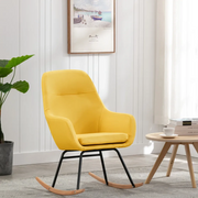 Sedia a Dondolo Giallo Senape in Tessuto cod mxl 33827