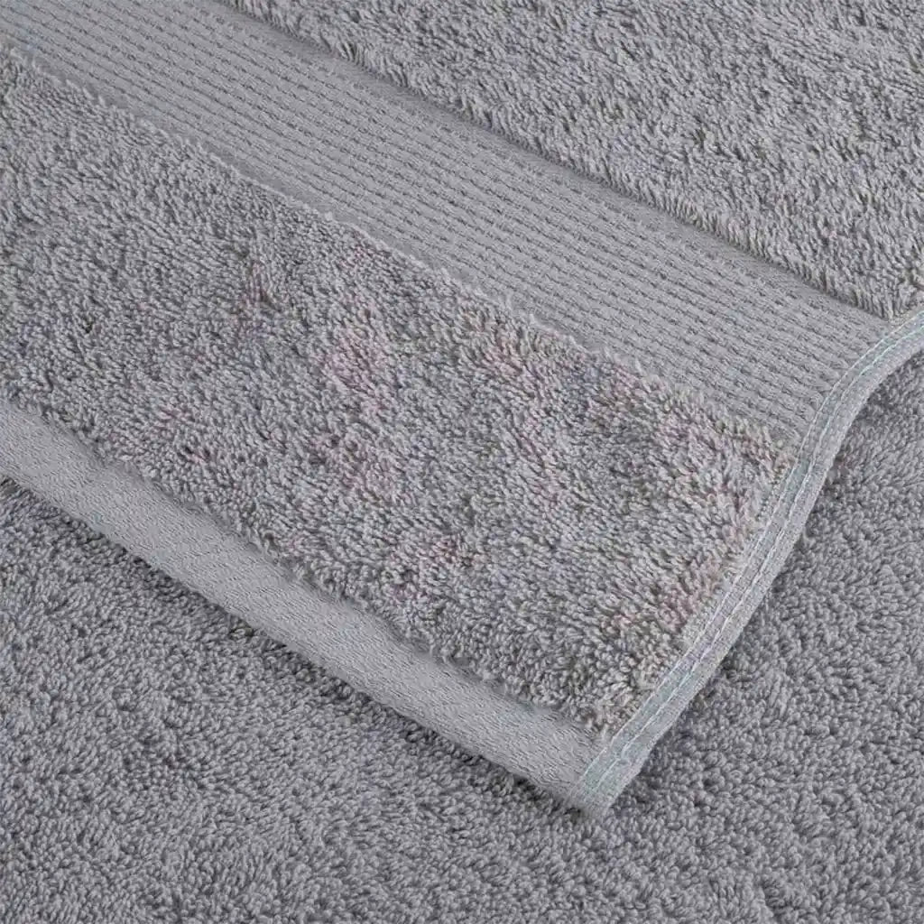 vidaXL Panni per il viso SOLUND 10 pcs Grigio Cotone