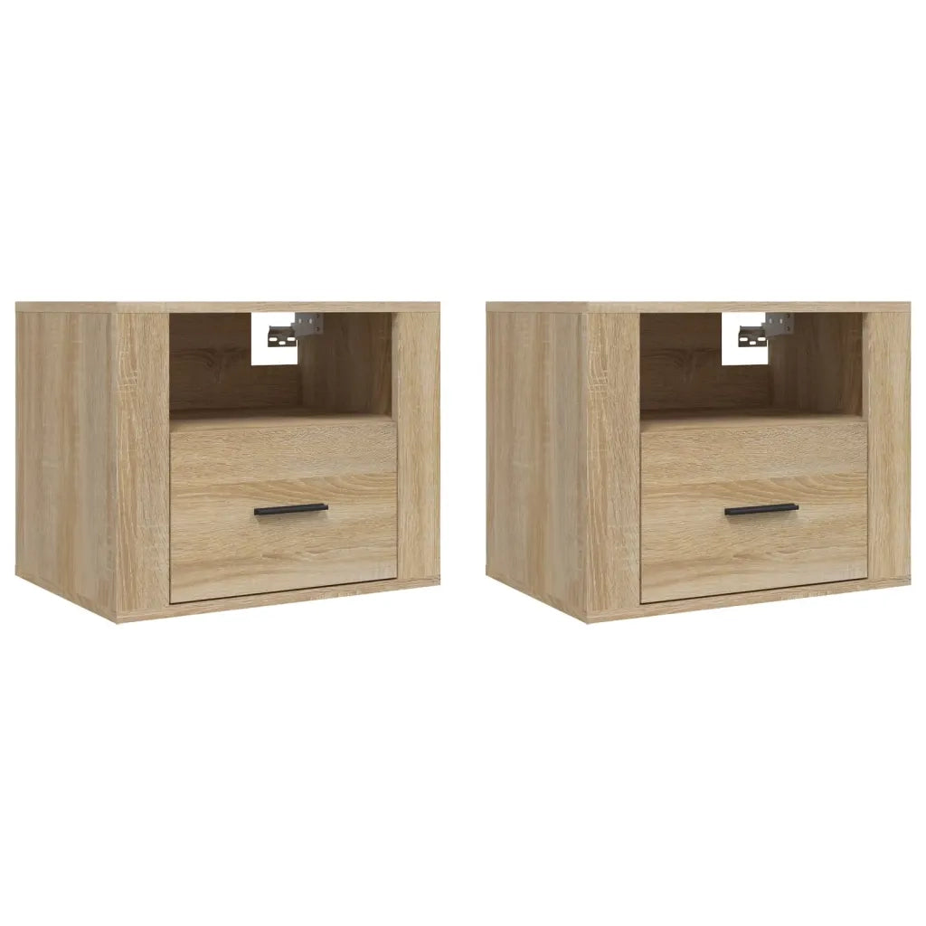 Comodini a Muro 2 pz Rovere Sonoma 50x36x40 cm cod mxl 30049