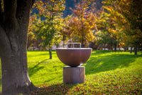 Barbecue a Legna Ø80x80 cm Primula in Acciaio Effetto Ruggine