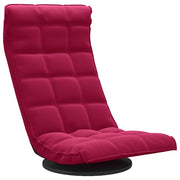 Sedia da Terra Girevole Rosso Vino in Velluto CFW1446015