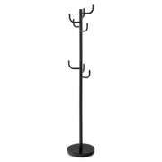 Appendiabiti in metallo 33,5 x 33,5 x 175 cm 8 ganci stabile design classico moderno metallo nero 20_0019208