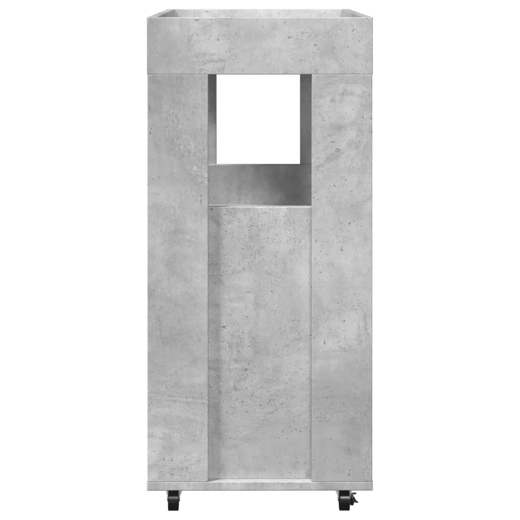 vidaXL Carrello Bar Grigio Cemento 60x39,5x89 cm in Legno Multistrato