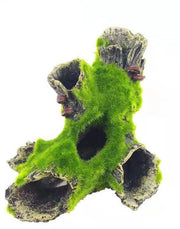 Decorazione per acquario, grotta in resina di vetro, buca di legno galleggiante, sicura per i pesci, ambiente naturale, materiale non tossico, accessori per acquario.
