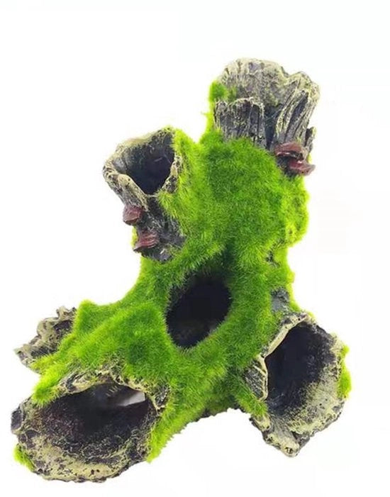 Decorazione per acquario, grotta in resina di vetro, buca di legno galleggiante, sicura per i pesci, ambiente naturale, materiale non tossico, accessori per acquario.