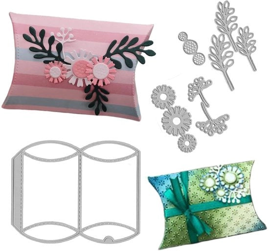 Scatola di Regalo - Foglio a Stampa per Fiori - Materiale per Artigianato - Confezione di Regalo - Adatto per Trimmer - Ideale per Feste di Compleanno