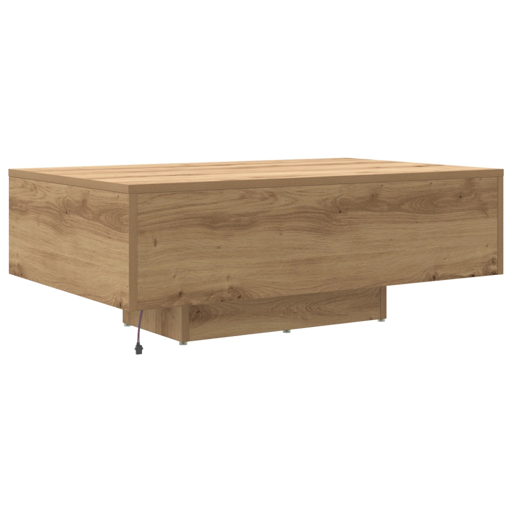 Tavolino da caffÃ¨  con luci LED Quercia Artigianale 85x55x31 cm