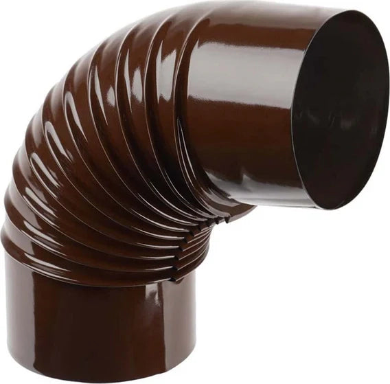 GOMITO SMALTATO 90  ° 'CLASSIC'  EE ? 80 mm - Col. marrone - SAVE