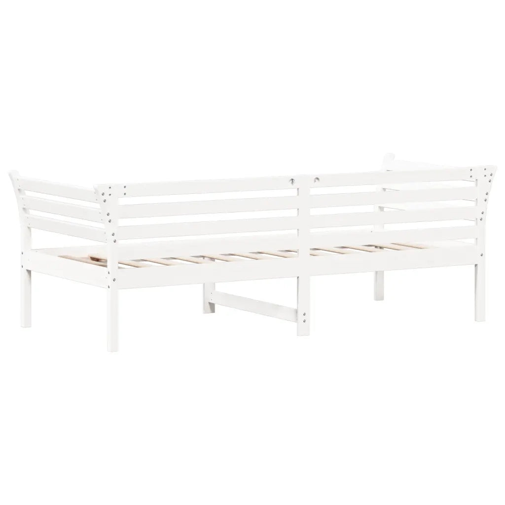Dormeuse senza Materasso-Divano Letto-Struttura Letto Bianca 90x200 cm Legno Massello Pino 747518