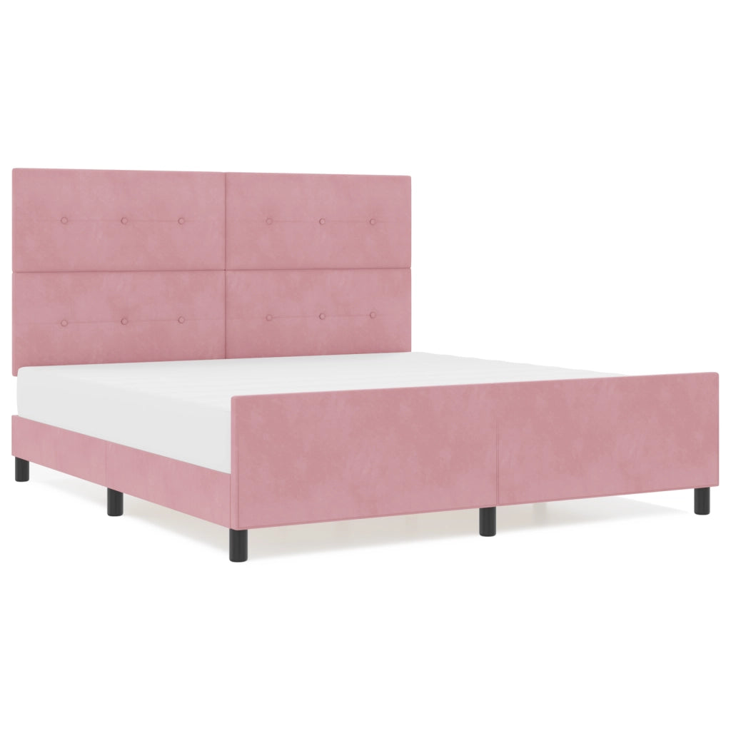 Letto in Velluto Rosa  180x200 cm
