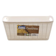 CESTA CASALINGA 'LA CANESTRINA' mod. 'maxi' cm.39 x 29 x h.16 - panna  - BAMA