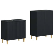 Set di Armadi da Bagno da 2 Pezzi ARNHEM Nero 3417604