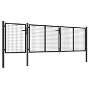 Cancello da Giardino in Acciaio 400x100 cm Antracite 144329