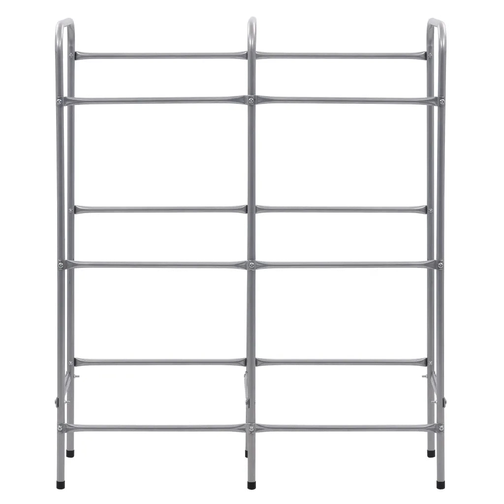 Supporto con Ripiani per 6 Casse Argento 96x33x116 cm Acciaio CFW4752767