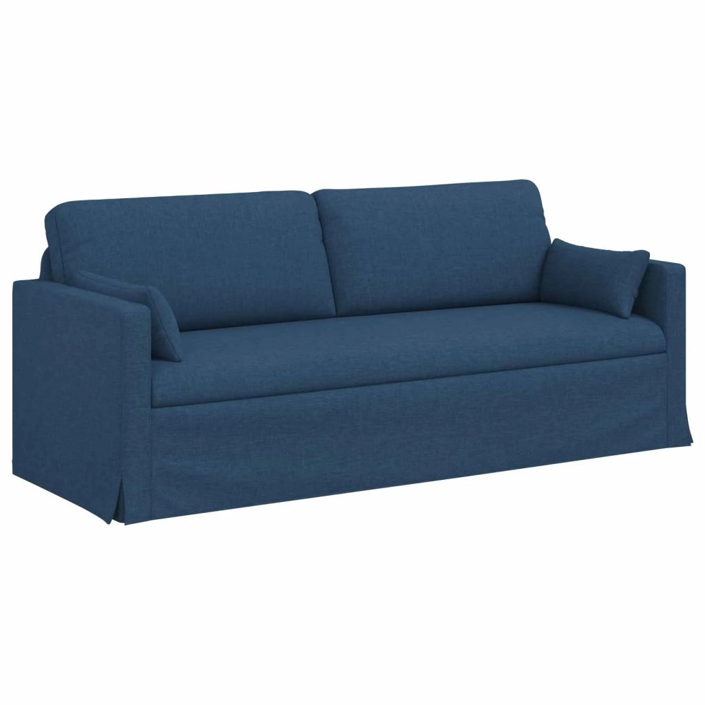 Divano 2 pcs Blu 198 x 78 x 80 cm Tessuto