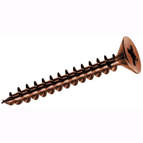 Viti per Legno truciolare Bronzate Testa Piana Svasata Fresata a croce 5x40 mm Conf. 200 pz