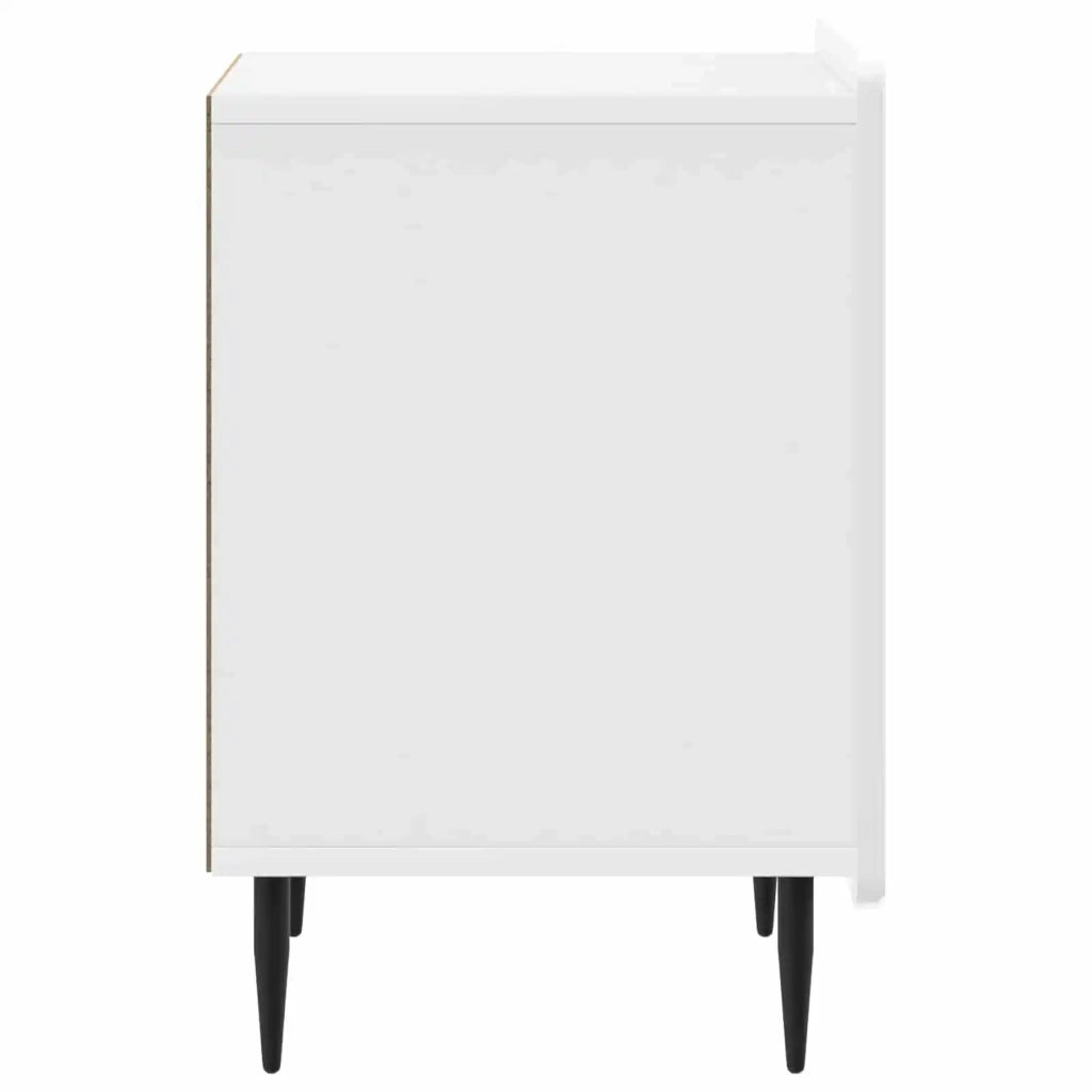 Armadio da Notte 2 pcs Bianco Lucido 43 x 34,5 x 52 cm