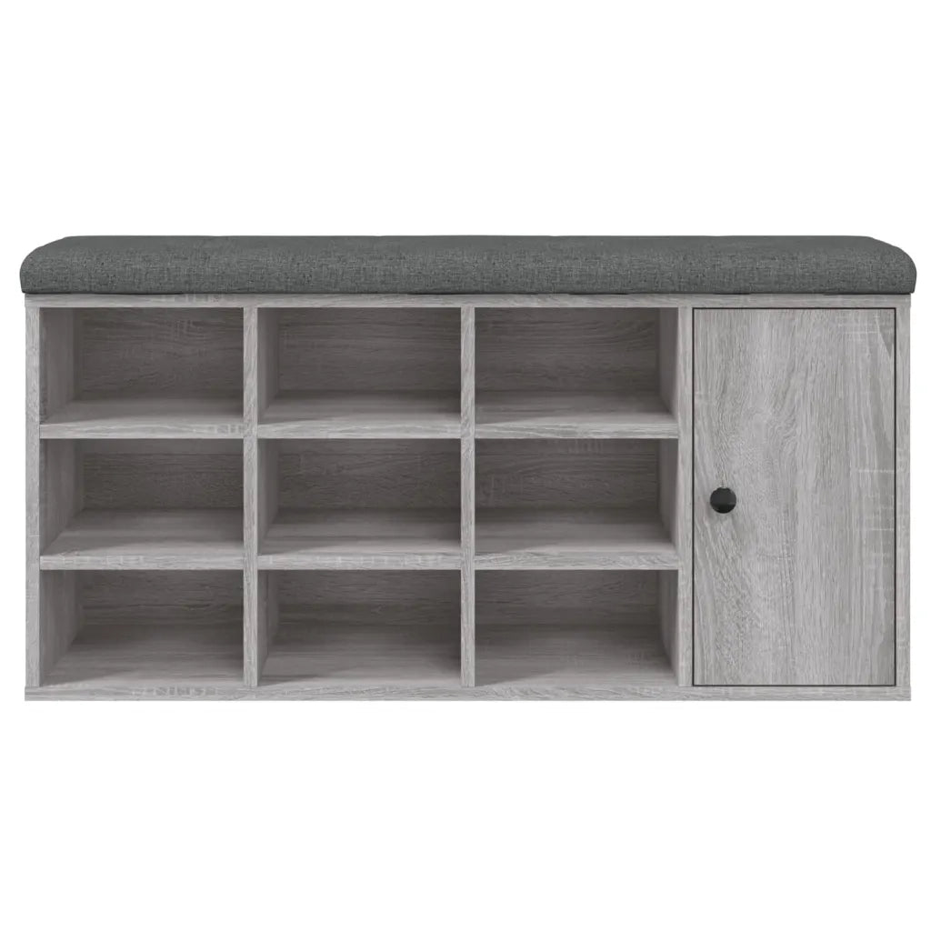 Panca Porta Scarpe-Sgabello-Panca Scarpiera Grigio Sonoma 102x32x50 cm Legno Multistrato 133290