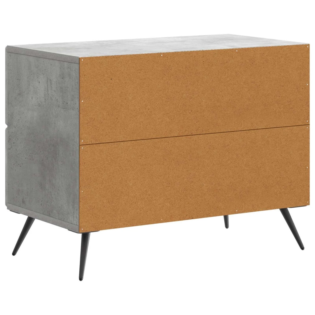 Armadio da Notte Grigio Cemento 62 x 34,5 x 47,5 cm 895468