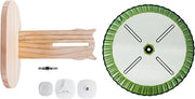 Hamsterwiel in stile moderni 21 cm con base in legno regolabile - Arancione
