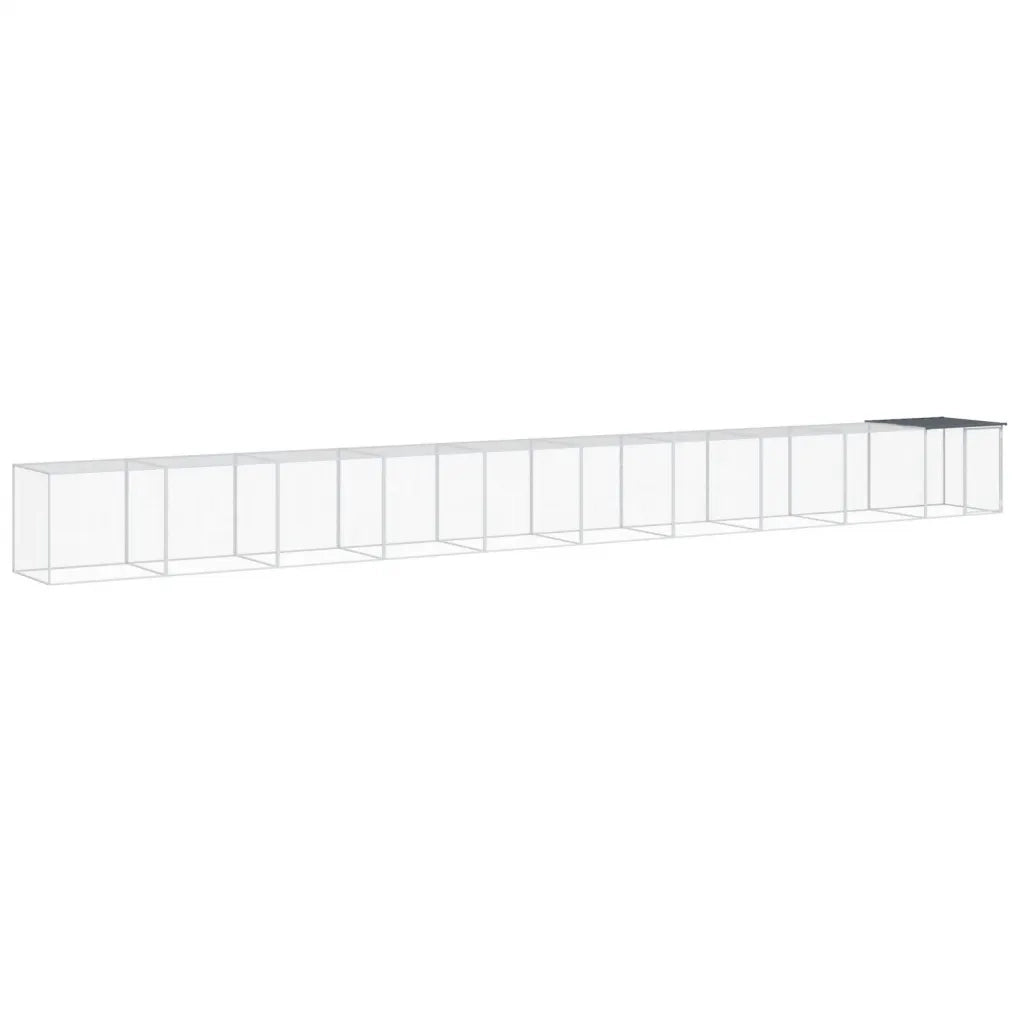 Gabbia Polli con Tetto Antracite 1003x98x90 cm Acciaio Zincatocod mxl 76885
