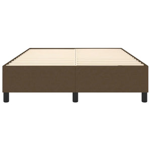 Struttura Letto a Rete a Molle Marrone Scuro 140x190 cm Tessuto 3120857