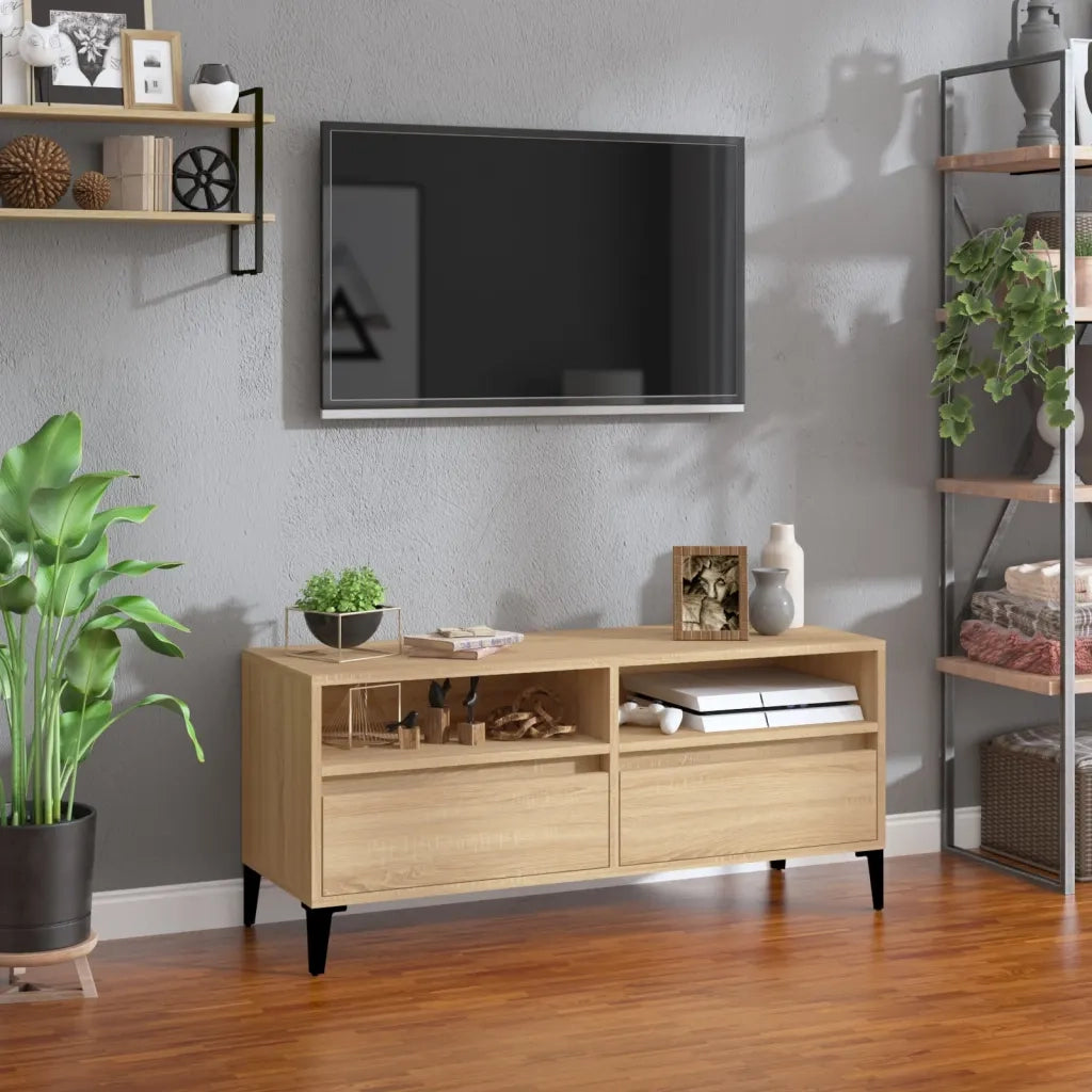 Mobile TV-Credenza per TV-Console TV Rovere Sonoma 100x34,5x44,5 cm in Legno Multistrato 469471