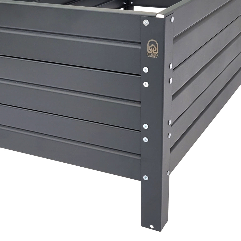 Fioriera rialzata KLASIKA GARDEN, rivestimento verniciato a polvere, antracite RAL7016 150x75x30