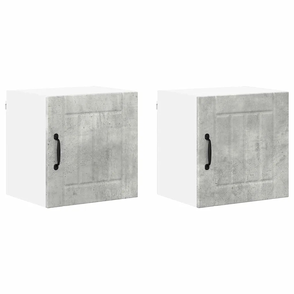 Mobile da cucina 2 pz-Set di 2 Armadio da cucina Grigio cemento 40 x 31 x 40 cm 557423