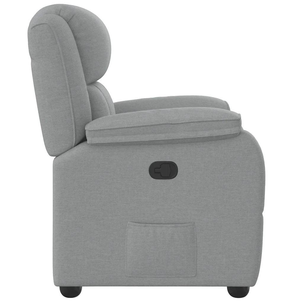 Poltrona Reclinabile in Tessuto Grigio Chiaro 4015700