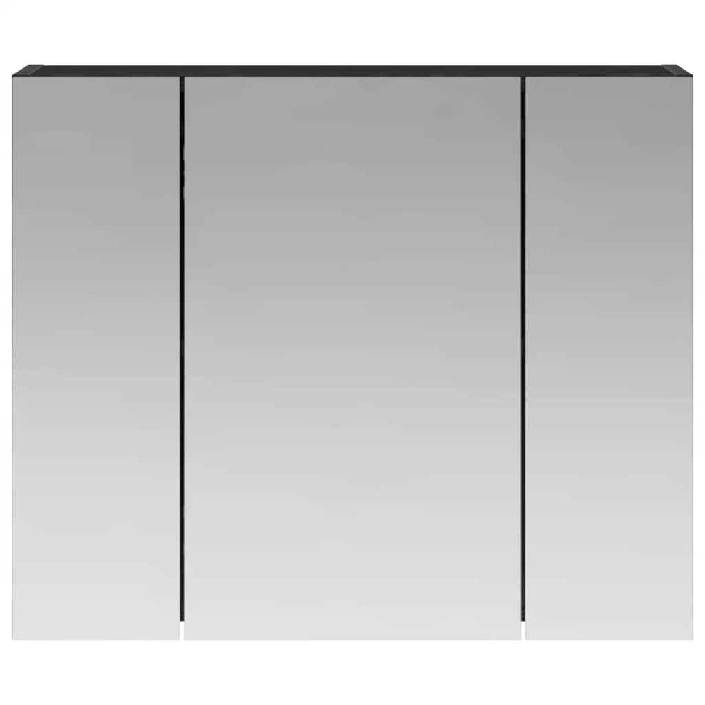Mobiletto per specchio da bagno Rovere Nero 60 x 14,5 x 50 cm
