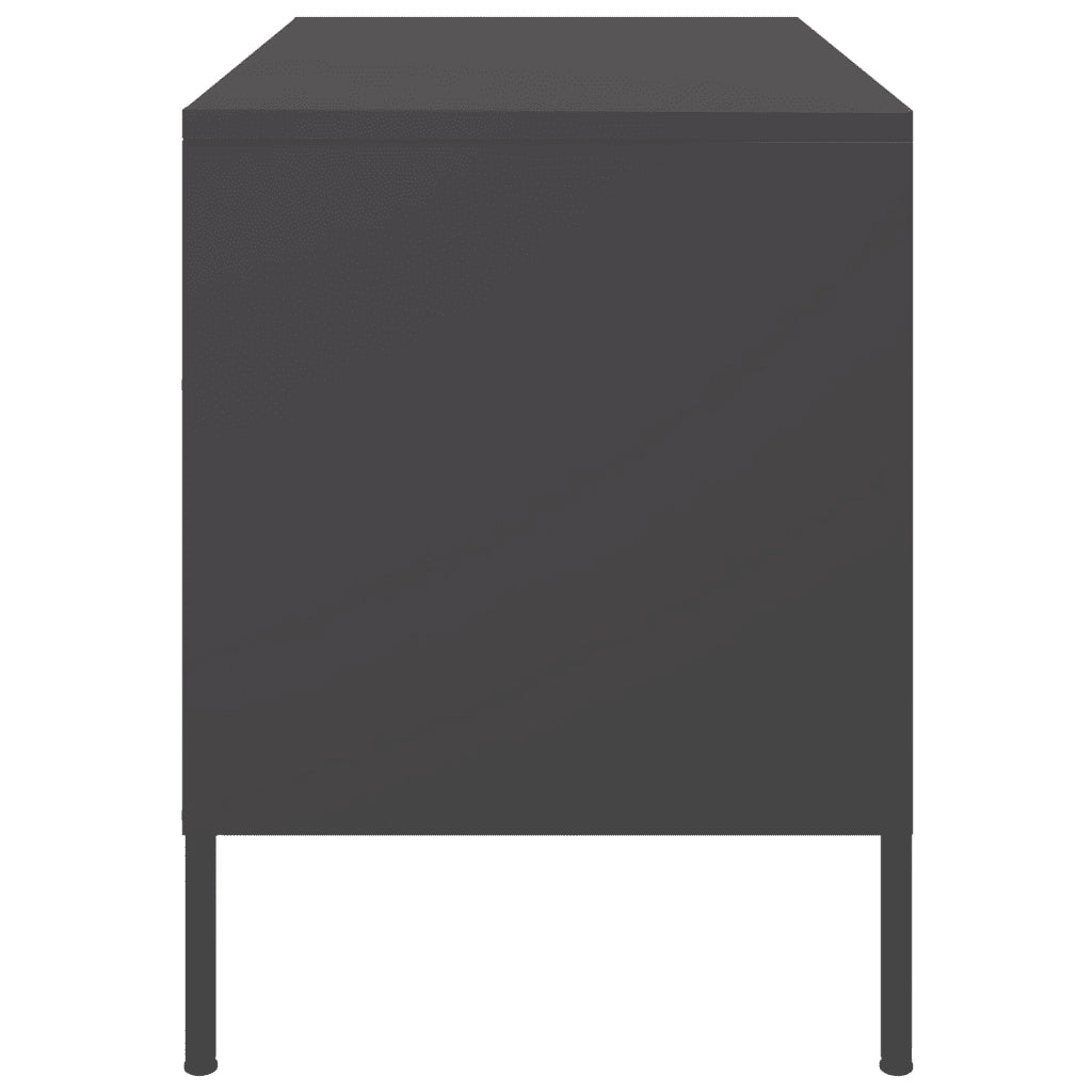 vidaXL Mobili TV 2pz Neri 68x39x50,5 cm in Acciaio
