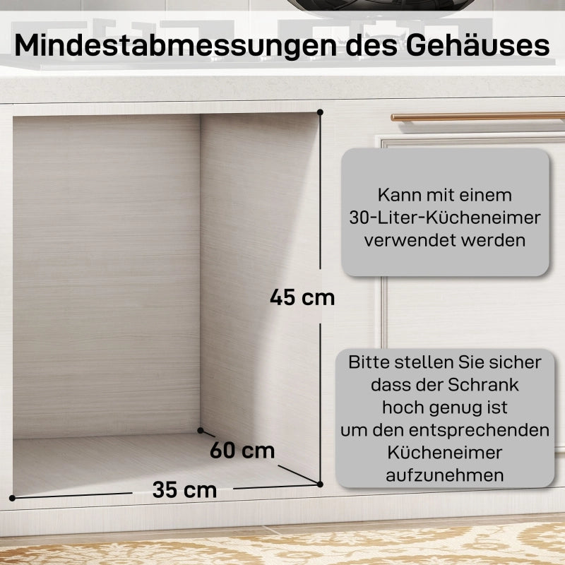 PATTUMIERA da incasso 52x26x40,8 cm Grigio in plastica