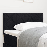 Testata Letto LED  con Design a Diamante Nera 90 cm Tessuto