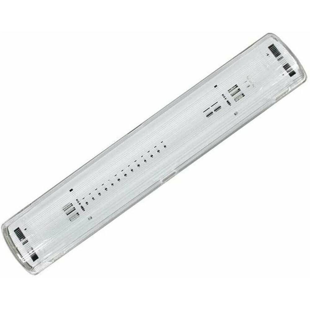 Trade Shop - Plafoniera Stagna 2 Neon Led Tubo T8 G13 60 Cm Da Parete Soffitto Ip65 T8-60s -