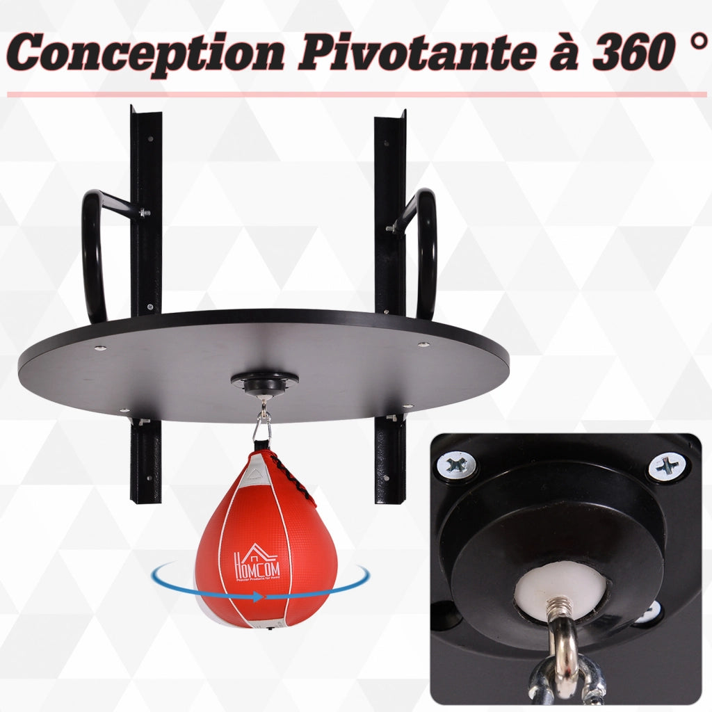 Punching Ball Poire Boxe con Supporto Girevole ¨C Minimal ¨C Rosso Nero