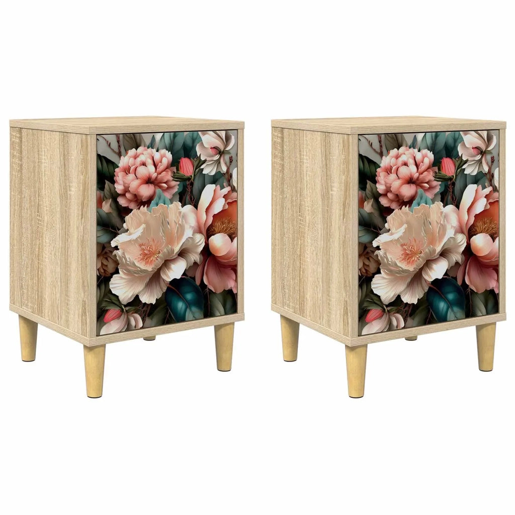 Armadio da Notte BORNE 2 pz Rovere Sonoma 36 x 33 x 50 cm 8007204
