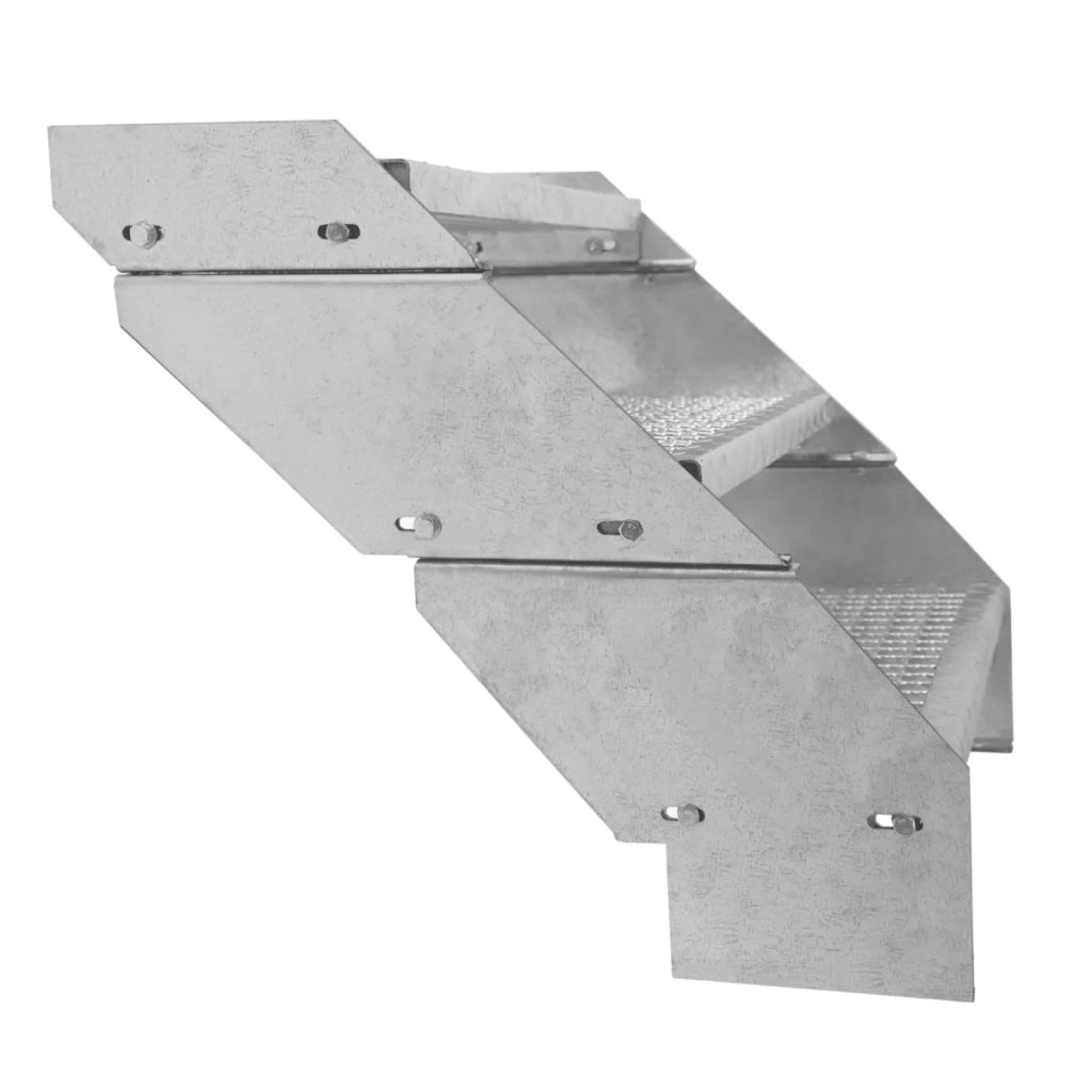 Scala metallica a 7 elementi ad altezza regolabile in acciaio zincato 90 cm / 900 mm