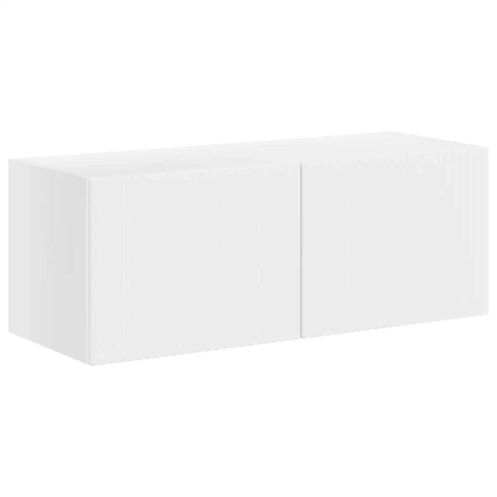Set di Mobiletto da TV a Parete Montaggio a parete 6 pcs Bianco