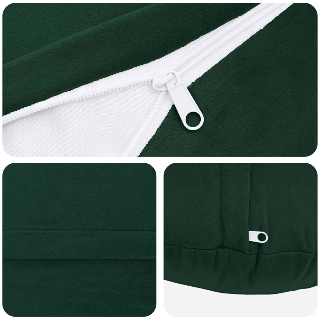 Cuscino con cuscino HEERLEN 2 pz Verde Scuro Velluto 928695