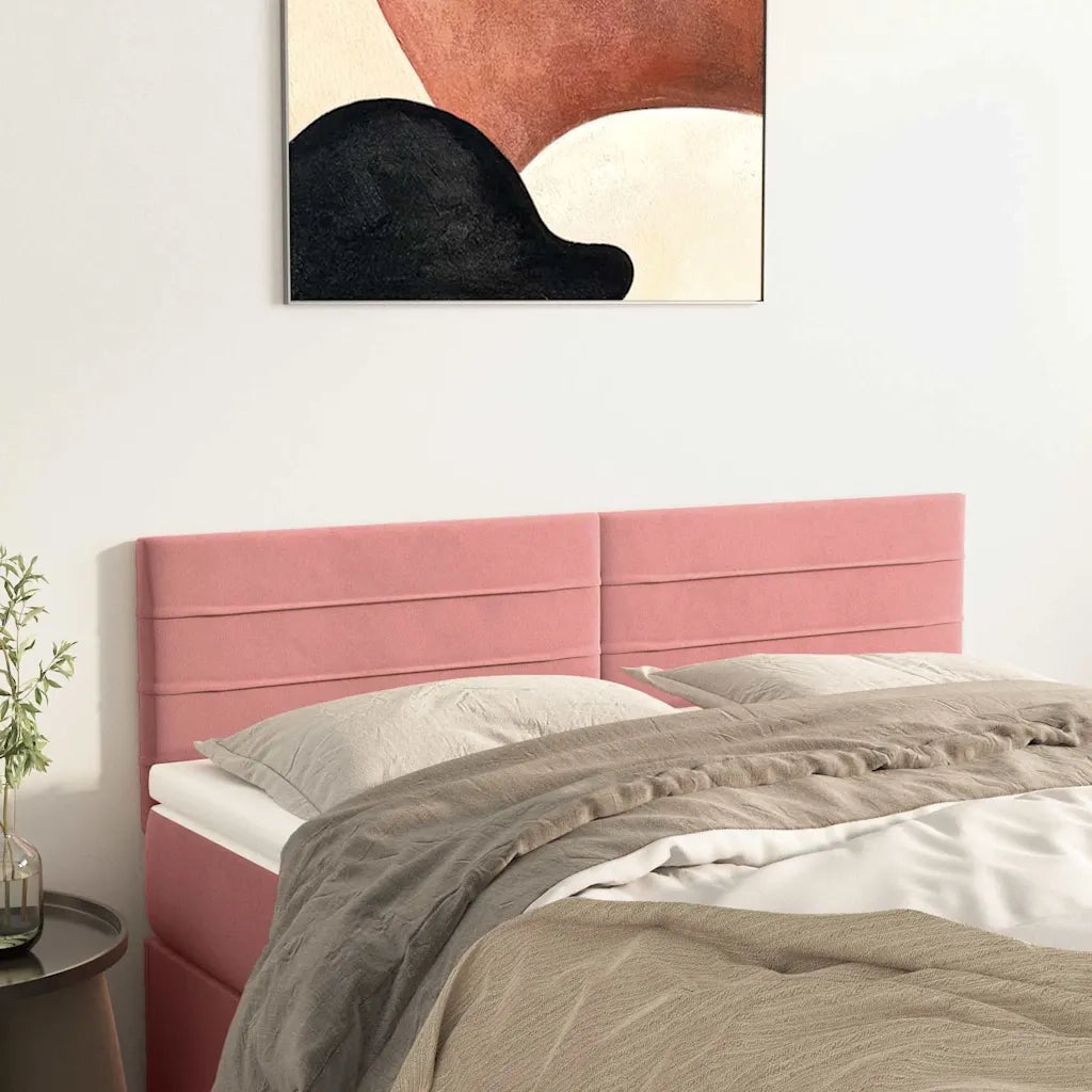 Testiera | Testata Rosa 144x5x78/88 cm in Velluto