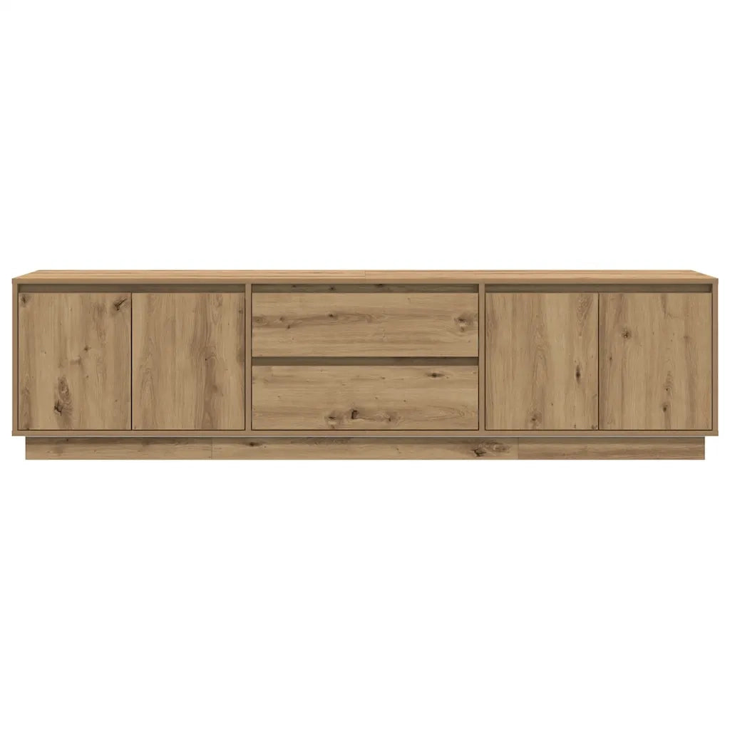 Mobile Porta TV con Luci LED Rovere Artigianale 193,5x41x50 cm 3328443