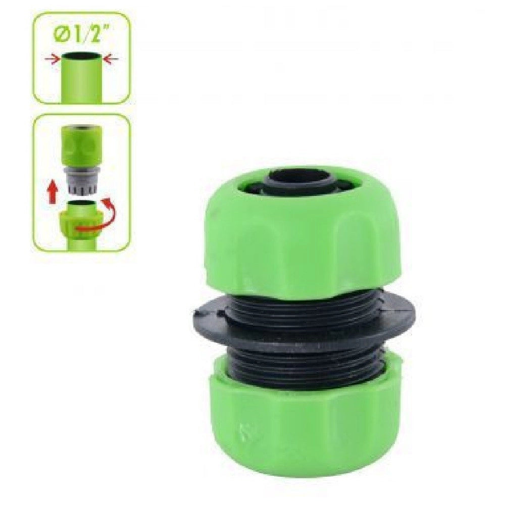 Trade Shop - Connettore Giunzione Tubi Da 1/2″ Innesto Riparatore In Plastica Giardino 92171 -