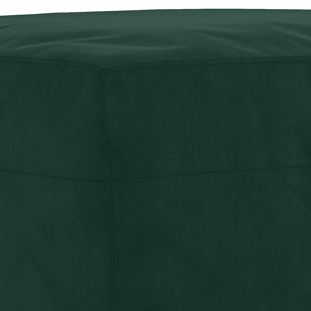 Set di Divani 3 pz con Cuscini Verde scuro in Velluto